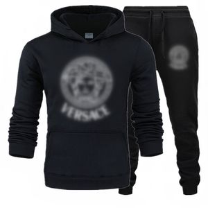 Abbigliamento di alta qualità del designer Tute da uomo Tuta Pullover con cappuccio Pantaloni sportivi Tuta sportiva Casual Jogger Abbigliamento sportivo 2 pezzi Pile maschile Set streetwear