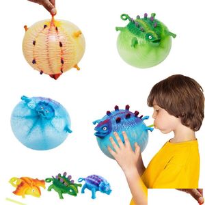 Yenilik Oyunları Dinozor Squishy Toys Anti Games şişme hayvan oyuncak sıkma yumuşak top balon sevimli komik çocuklar hediyeler cadılar bayramı 1209 dr dhfwk