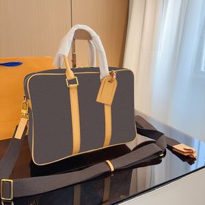 Briefcase Designer Bag Luxury Laptop Bag Flower Letter Design Large Capacity Leather Briefcases Business Men's Bags Business Bags Tote