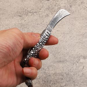 High Quality A2291 Damascus Folding Knife VG10 Damascus Steel Blade Stainless Steel Handle Outdoor Camping Hiking Fishing EDC Pocket Folder knives