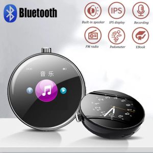 Jogadores Bluetooth MP3 Player Mini 8GB Music Player Sports Walkman Pocket Watch MP3 com IPS Display Suporte Gravação / EBook / Pedômetro