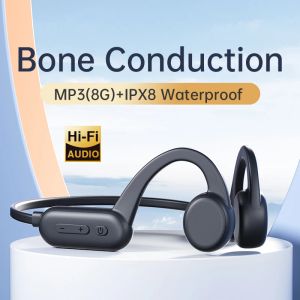 Spelare Bone Conduct Earphones Tws Bluetooth Wireless IPX8 Vattentät hörlurar Simning MP3 -spelare med 8G -minne för Xiaomi iPhone