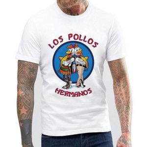 Men039s Moda Breaking Bad Camisa Los Pollos Hermanos Camiseta Chicken Brothers Engraçado Manga Curta Camiseta Hipster Tops T 1812334