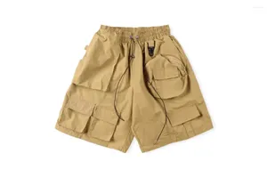 Shorts masculinos fasion high street multifton work funcional homem casual masculino de tamanho de algodão da UE moda de hip hop