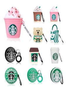 Custodie per caffè in cartone animato per Airpods 21 Custodia carina per Airpod 3D Moda morbida in silicone per auricolari wireless Air Pods Pro Proteggi copertine Conqu6894651