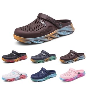 style04 Mens Sandals running shoes leather black white brown green yellow red fashion Slippers outdoor comfortable breathable Slides sports shoe