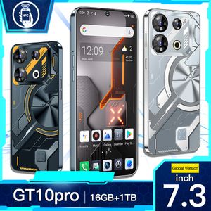7.3-tums GT10Pro Android-smartphone Unlocks NFC-funktioner 256 GB 128 GB Pekskärm USB-telefon Android Smartph