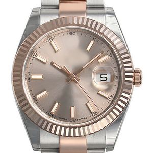 Luxo bp fábrica 3235 movimento automático 41mm 126331 ouro rosa índice de aço safira dial à prova dwaterproof água relógios masculinos