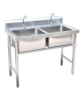 large machine Canteen kitchen Stainless Steel Furniture Sink with facet and water sink187m9143368