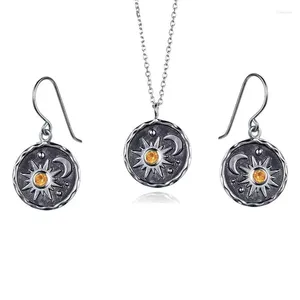 Naszyjnik Zestaw Letnie trendy Boho vintage Dangle Wiselant Naszyjniki dla kobiet Sun Moon Biżuteria Akcesoria