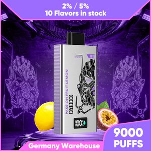 Happ bar vape 10 gusti 9000 sbuffi Sigarette elettroniche usa e getta Vapes 14ml 650mAh Batteria 2% 5% Sigarette elettroniche ricaricabili Nessuna perdita 9k Puff Vapore enorme Spedizione gratuita