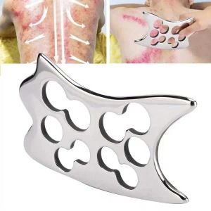 Products Gua Sha Board 304 Stainless Steel Acupuncture Scraping Health Care Massager Body Back Physical Therapy Massage Plate Scrapper