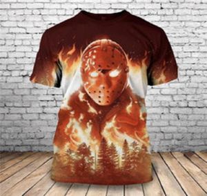 Novo verão camisetas halloween horror michael myers 3d impresso men039s topos roupas exclusivas manga curta t camisa gota 3886274