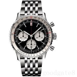 AAA obserwuje wysokiej jakości Navitimer Chronograph Chronograph Ruch Watch For Men skórzany pasek Stal nierdzewny Zegarek dla kobiet Daily Life XB010 B4