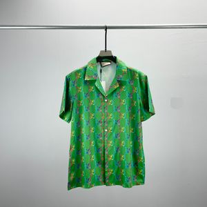 Tasarımcı Gömlek 24SS Erkek Düğmesi Gömlek Baskı Bowling Shirt Hawaii Çiçek Günlük Gömlek Erkekler İnce Fit Kısa Kol Elbise Hawaiian T-Shirt M-3XL 81