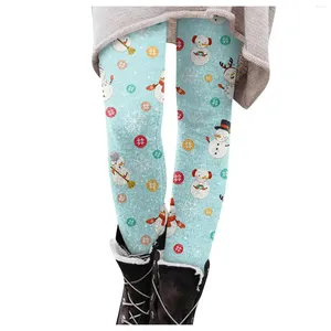 Leggings da donna Pantaloni stampati con stivali da donna All- Casual Lunghi Sottili Elastici natalizi Comodi collant morbidi Stile Navidad