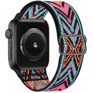Designer Nylon Fabric Elastic strap Band Stretchable Smart watchband for apple watch iwatch 7 3 4 5 se 6 series 38MM 40MM 42MM 44MM designerPMD5PMD5