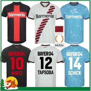 23 24 Bayer 04 Leverkusen Soccer Jerseys Wirtz Boniface Hincapie Hofmann Tapsoba Schick Palacios Frimpong Grimaldo 2023 2024ホームアウェイ3番目のメンズフットボールシャツ