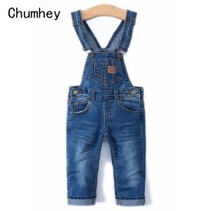 Pantsskirt Chumhey 08y barn overaller baby pojkar flickor hakgängen jeans mjuk stretchig denim byxor barn kläder kläder vår