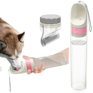 Alimentação 2022 novo 1/1.5l garrafa de cão transparente dobrável copos de água viagem ao ar livre portátil tigela potável adequado para grandes gatos e cães