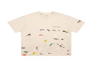 夏の日本スプラッシュインクハンドペイントプリントTシャツ男性女性ファッションティーストリートカジュアルコットンTシャツ4335490