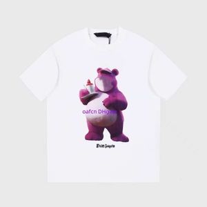 24SS Plus Teespolos okrągła szyja haftowy druk polarny w stylu polarny Summer Designer T-shirt Street Pure Cotton Pa Męska koszula Strawberry Bear Wzór 662