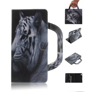 Tablet pc casos sacos caso para len tab 3 8 plus p8 tb8703f alça er suporte carteira de couro colorido ding tigre leão lobo coque1589163 dr otq5m