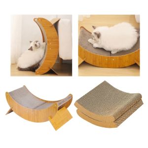 Toys Cat Scratcher Bed Moon Shape Cat Scratch Board Furniture Protector Climbing Claw Scraper Protect Carpets and Sofas Dropshipping