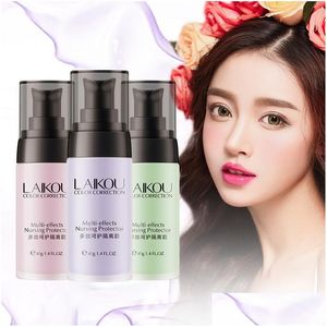 Foundation Primer Mti-Effects Sile Based Primer Waterproof Smooth Cream Pores Invisible Brighten Dl Skin Color Er Wrinkles Face Makeup Dhix5