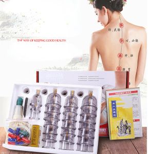 Produkte 24 Dosen Chinesisches Vakuum-Schröpfen Körperdosen-Kit Vakuum-Schröpfen Schröpfen Großhandel Aspirations-Gesundheitsmassage ohne Glas
