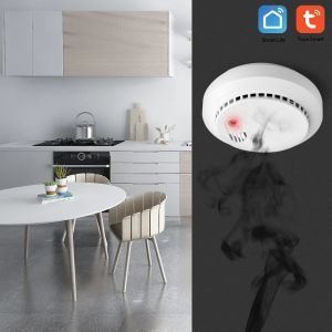 Detector WiFi Carbon Monoxide Detector Wi -Fi Detector de fumaça Sistema de alarme de segurança Suporte ao aplicativo de Tuya Smart Home