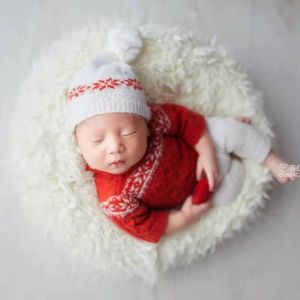 Sets Neugeborenen Fotografie Kleidung Weiche Mohair Hut + Mantel + Shorts Outfits Studio baby Foto Prop Zubehör Stricken Weihnachten kostüm