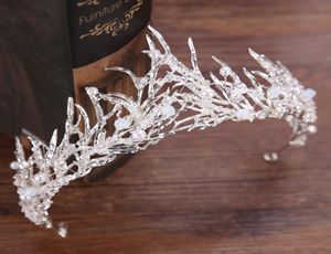 Nupcial prata coroa tiara casamento coroa prata acessório de cabelo cristal pérola coroa acessórios para o cabelo pageant coroa pequena coroa 6707111