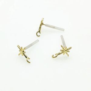 보석 새 도착 18x13mm 100pcs 아연 합금 꽃 모양 귀걸이를위한 귀걸이/DIY 부품, 보석 찾기 구성 요소