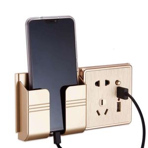 Communications Phone Wall Holder Mobile Charging Stand Hanging Bracket Mounted Organizer Remote Control Storage Case