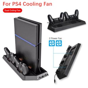 Suporte de base de controle para sony playstation play station ps 4 ventilador de refrigeração suporte vertical cooler acessórios de console de jogos