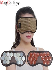 Eye Mask Tourmaline Massager Electric Jade Stone Massage Heat Therapy Germanium Infrared Relaxation Health care Gift 2101082521046