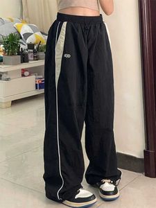 Women's Jeans Y2k Women Wide Leg Cargo Pants Casual Streetwear Loose Drawstring Trousers Drawstring Sweatpants Female Vintage Baggy Joggers