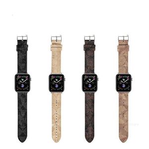 Designer Genuine Cow Leather Watchband For Apple Watch Strap Bands Smartwatch Band Series 1 2 3 4 5 6 7 S1 S2 S3 S4 S5 S6 S7 SE 38MM 40MM 41MM 45MM Designer Smart Watches Stra
