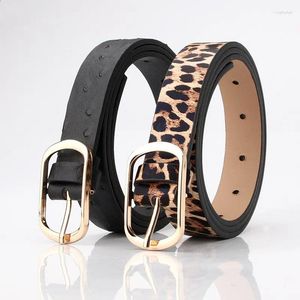 Belts 2024 Fashion Designer Leather Belt Woman Leopard Snake Print Waist For Women Female Cinto Feminino