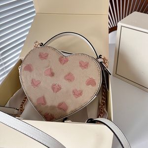 Fransa Kadın Tasarımcısı Kalp Sevgililer Günü Kozmetik Kılıf Kutusu Çantaları Üst Tutlu Tota Deri kayış Crossbody Omuz Vanity Çantalar Multi Pochette 18x14.5cm