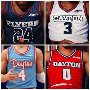 Personalizado Dayton Flyers Basquete Jersey Obi Toppin Jalen Crutcher Trey Landers Ibi Watson Ryan Mikesell Rodney Chatman Chase Johnson