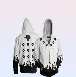 Cloudstyle 3D Zip Up Hoodie Men Anime 3D Print Cosplay Sweatshirt Long Sleeve Hoody Streetwear Zipper Jacket Hipster 5XL Y21934071