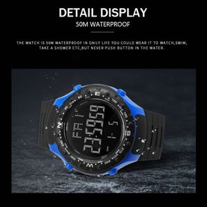 럭셔리 시계 남자 5bar 방수 Smael Watch S Shops Resist Cool Big Men Watches Sport Military 1342 LED Digital WrsitWatches 270G