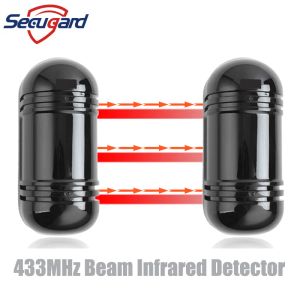 Detektor 433MHz trådlös stråle infraröd detektor utomhus rörelse sensor pir -detektion för vårt heminbrottsäkerhetslarmsystem