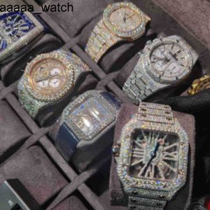 8jpk Carters Diamonds Watch Handmade Custom Pass Tter Vvs Moissanite Inlay Hip Hop Jewelry Modification Iced Out Luxury cy