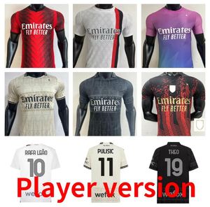 AC 23 24 Milans Pulisic Rafa Leao Soccer Jerseys Giroud Koche Reijnders Loftus-keek Bennacer Romagnoli Tonali Rebic 2023 2024 Football Shirt Player نسخة