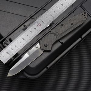 Hiking CF940 EDC Knife Pocket s90v Blade Flat Edge Tactical Survival Camping Tool Carbon Fiber Handle