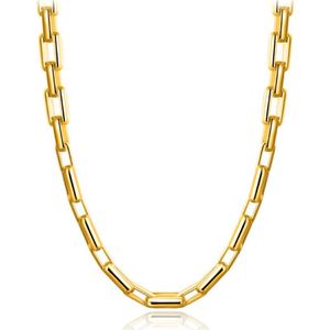 9mm Thick Link Rope Chains 18K Gold Plated Men Hip Hop Necklaces 20 Inches Fashion Luxury Choker Jewelry Gifts for Women Perfect A214m