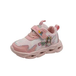 Athletic Outdoor Children Led Shoes Autumn Luminous Lighted Casual Shoes Fashion Breathable Baby Girls Sport Running Soft Bottom Kids SneakersL2403